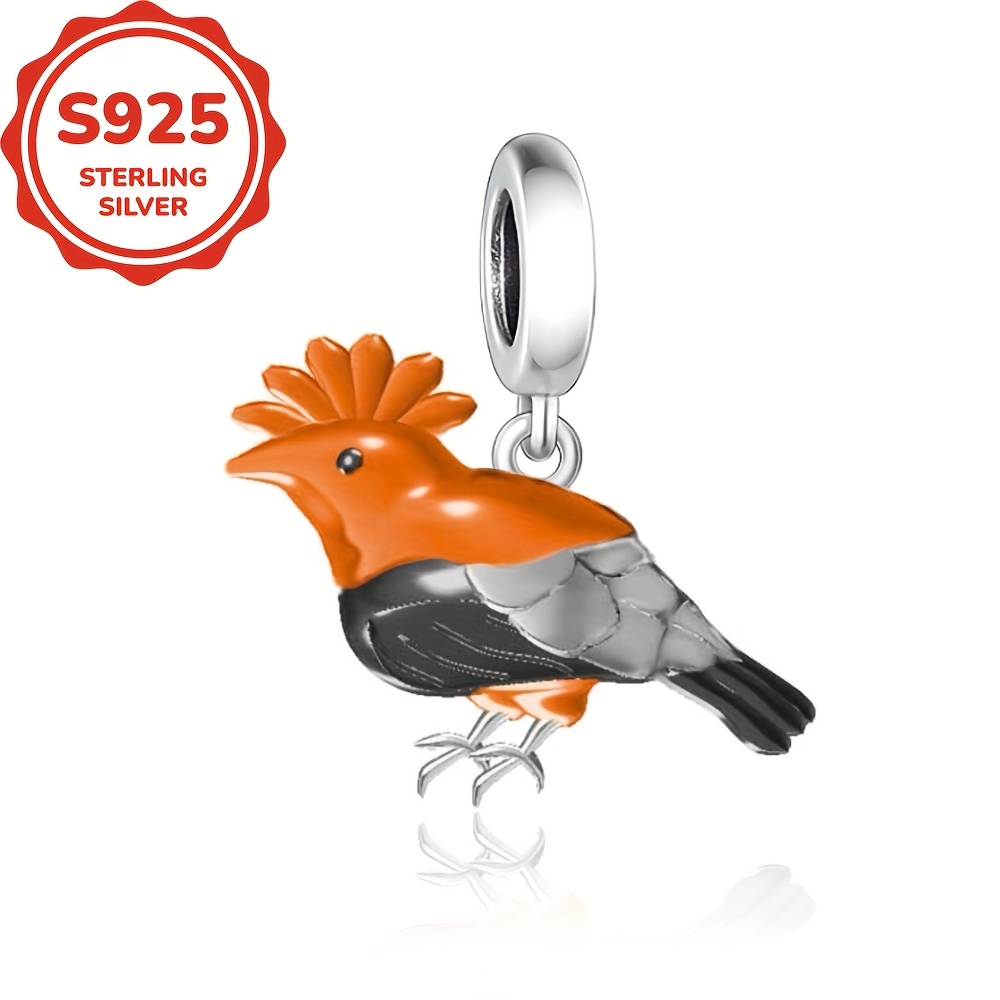 925 Sterling Silver Rooster Shaped Charm, DIY Gift